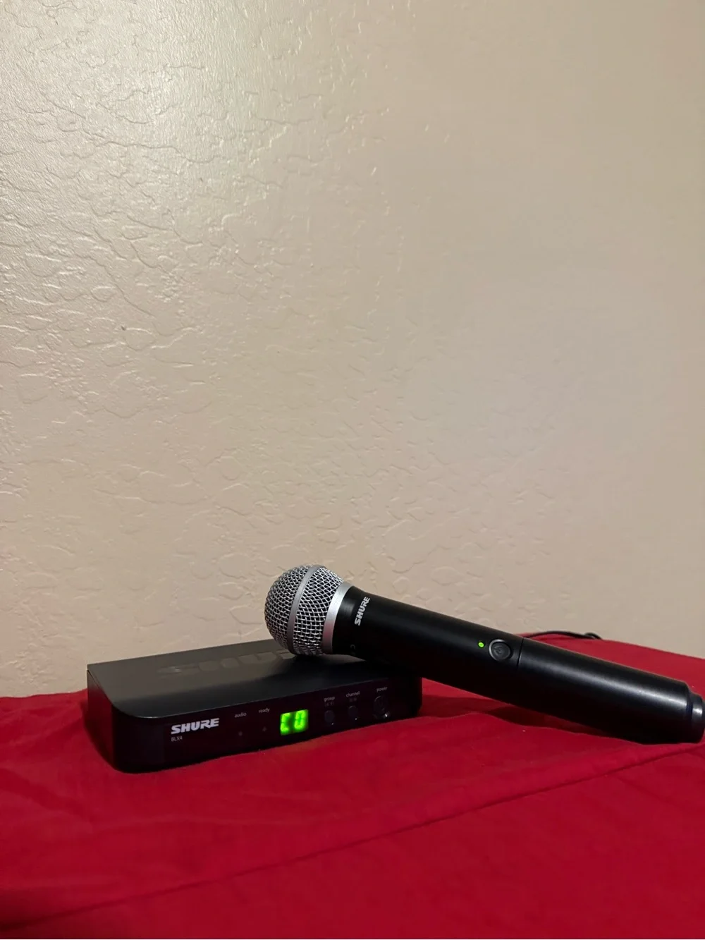 Shure Handheld Wireless Microphone and Receiver - Black and Silver
